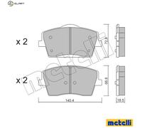 BRAKE PAD SET DISC BRAKE 22-1186-0 FOR VOLVO B3154T10/3154T9/3154T5 1.5L 3cyl