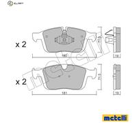 METELLI 22-1188-0 Brake pad set