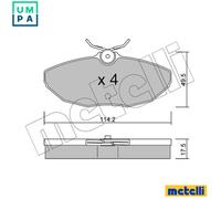 BRAKE PAD SET DISC BRAKE 22-1190-0 FOR JAGUAR AJD 2.7L JB 2.5L AJ-V6/FB 3.0L