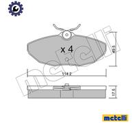 BRAKE PAD SET DISC BRAKE 22-1190-0 FOR JAGUAR AJD 2.7L JB 2.5L AJ-V6/FB 3.0L