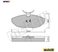 BRAKE PAD SET DISC BRAKE 22-1190-0 FOR JAGUAR AJD 2.7L JB 2.5L AJ-V6/FB 3.0L