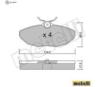 BRAKE PAD SET DISC BRAKE 22-1190-0 FOR JAGUAR AJD 2.7L JB 2.5L AJ-V6/FB 3.0L