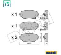 METELLI 22-1192-0 Brake pad set