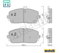 METELLI 22-1194-0 Brake pad set
