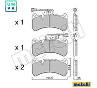 METELLI 22-1201-2 Brake pad set