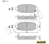 METELLI 22-1210-0 Brake pad set