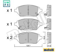 METELLI 22-1211-0 Brake pad set