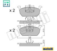 METELLI 22-1214-0 Brake pad set
