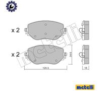 Brake pads 22-1225-0 METELLI for NISSAN RENAULT DACIA