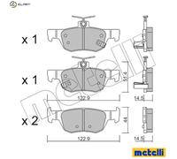 METELLI 22-1226-0 Brake pad set
