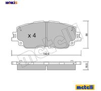 BRAKE PAD SET DISC BRAKE 22-1227-0 FOR LEXUS TOYOTA RAV/4 M20A-FKS/FXS 2.0L UX