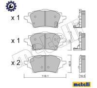 METELLI 22-1228-0 Brake pad set