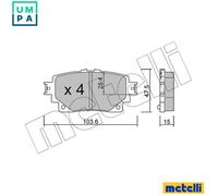 22-1229-0 BRAKE PAD SET, DISC BRAKE LEXUS LM 350H E-FOUR