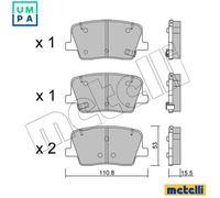 METELLI 22-1232-0 Brake pad set