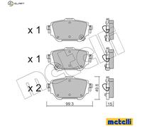BRAKE PAD SET DISC BRAKE 22-1236-0 FOR TOYOTA M15A-FKS 1.5L 3cyl COROLLA 2.0L
