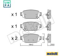 METELLI 22-1238-0 Brake pad set