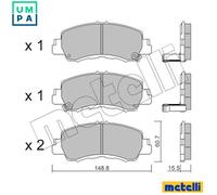 METELLI 22-1239-0 Brake pad set