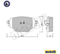METELLI 22-1246-0 Brake pad set