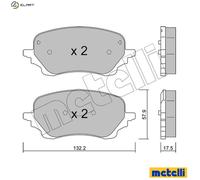 BRAKE PAD SET DISC BRAKE 22-1247-0 FOR FORD M0JA/BZJA/B7JA/B7JB/B7JE 1.0L 3cyl