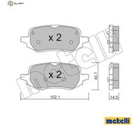 BRAKE PAD SET DISC BRAKE 22-1248-0 FOR FORD BZJA 1.0L YZJA 1.5L 3cyl PUMA