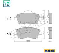 METELLI 22-1249-0 Brake pad set