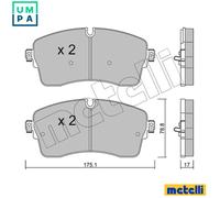 METELLI 22-1250-0 Brake pad set