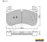METELLI 22-1251-0 Brake pad set