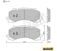 BRAKE PAD SET DISC BRAKE 22-1252-0 FOR VW AUDI DCBE 3.0L 6cyl TOUAREGDMVB 4.0L