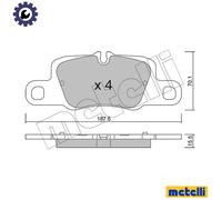 METELLI 22-1257-0 Brake pad set