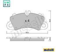 METELLI 22-1259-0 Brake pad set