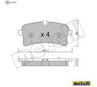 METELLI 22-1261-0 Brake pad set