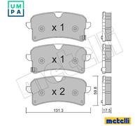 BRAKE PAD SET DISC BRAKE 22-1261-1 FORBRAKE PAD SET DISC BRAKE 22-1261-1 FOR PEU