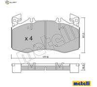 METELLI 22-1270-0 Brake pad set