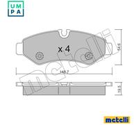 METELLI 22-1275-0 Brake pad set