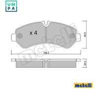 METELLI 22-1276-0 Brake pad set