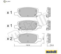 METELLI 22-1278-0 Brake pad set