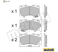 METELLI 22-1279-0 Brake pad set