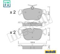 METELLI 22-1281-0 Brake pad set