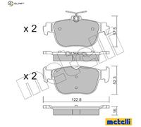 METELLI 22-1281-0 Brake pad set