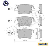 METELLI 22-1284-0 Brake pad set