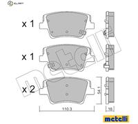 METELLI 22-1284-0 Brake pad set