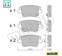 METELLI 22-1284-0 Brake pad set
