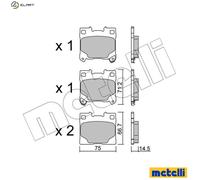 METELLI 22-1289-0 Brake pad set