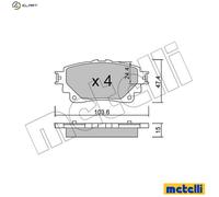 METELLI 22-1290-0 Brake pad set