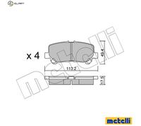 METELLI 22-1292-0 Brake pad set