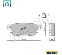 BRAKE PAD SET DISC BRAKE 22-1294-0 FOR NISSAN