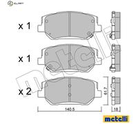 METELLI 22-1297-0 Brake pad set