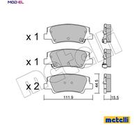 METELLI 22-1299-0 Brake pad set