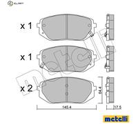 METELLI 22-1300-0 Brake pad set