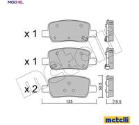 FITS HYUNDAI SANTA FE V 1.6 T-GDI BRAKE PAD SET, DISC BRAKE 2213040 METELLI